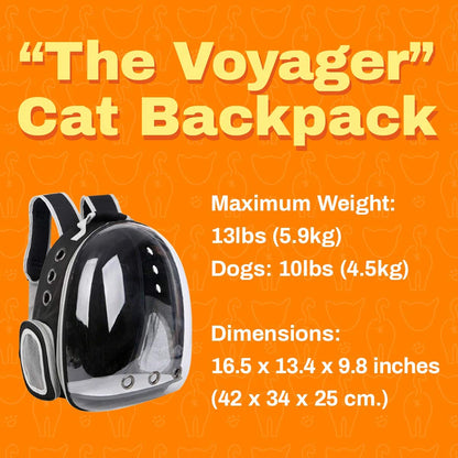 Carrier Bag - Premium Transparent Bubble Capsule Pet Carriers for Small Cats, Kitten, Carry - Green Voyager Airline Approved Backpacks for Travel, Hiking, Walking, Outdoor